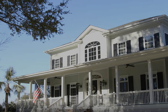 Hilton Head home with new window film installed.