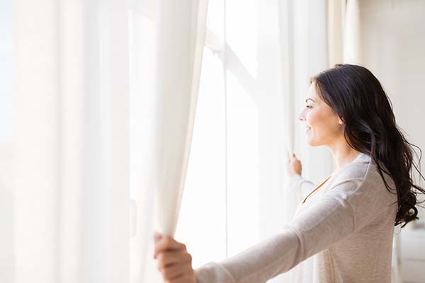 A new view after window film is installed on a window.